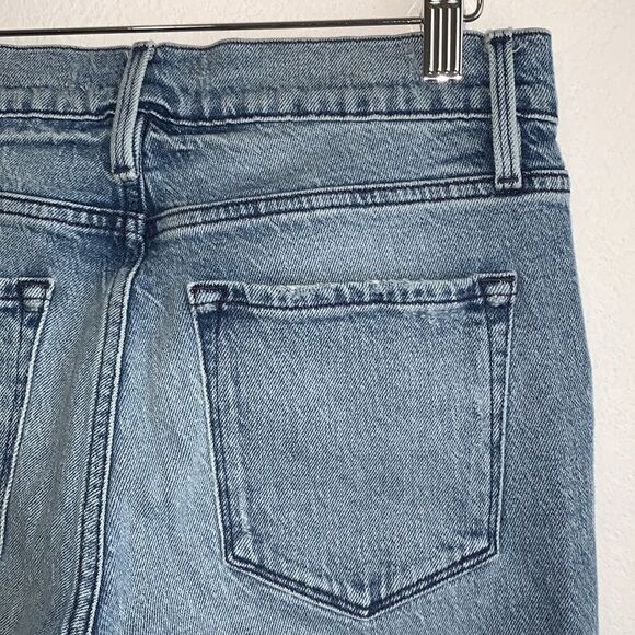 Frame Le Garçon Distressed Beldon Rips Cropped Straight Leg Jeans Sz 24 - Picture 7 of 11